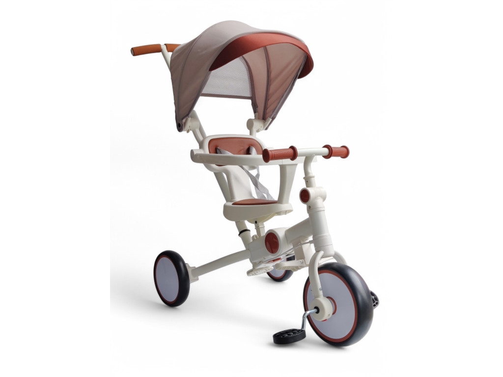 Триколісний велосипед-беговел 3 в 1 Royal Leather Trike 105-2: Преміальний комфорт та повна трансформація,Білий