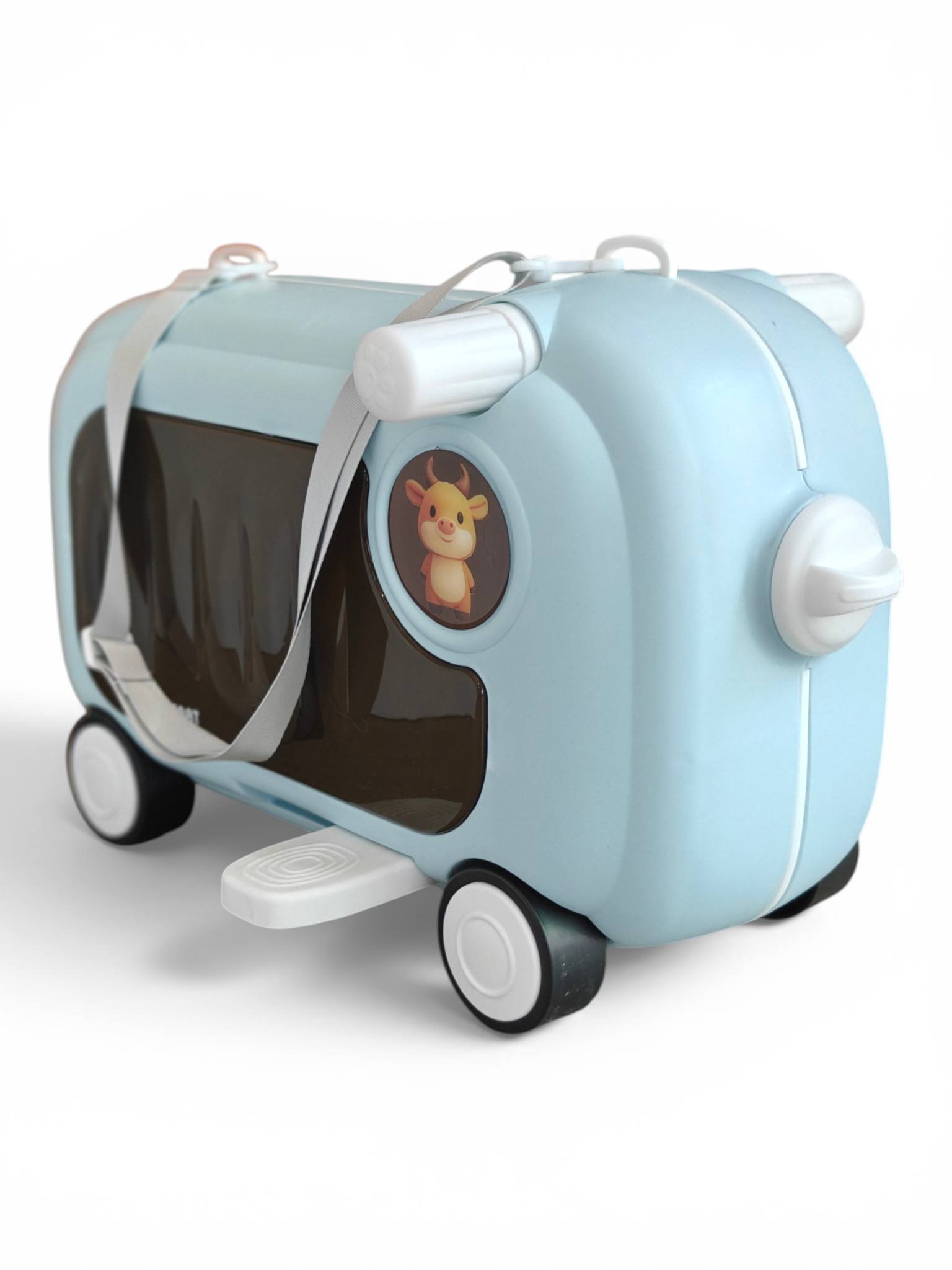 Дитяча валіза-каталка Little Bamby ZQ-08 — ідеальний супутник у подорожах,Блакитний