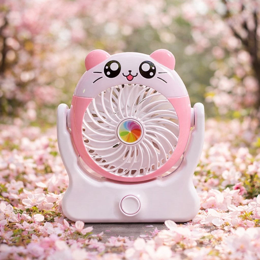 Портативний настільний вентилятор Mini Fan,Рожевий