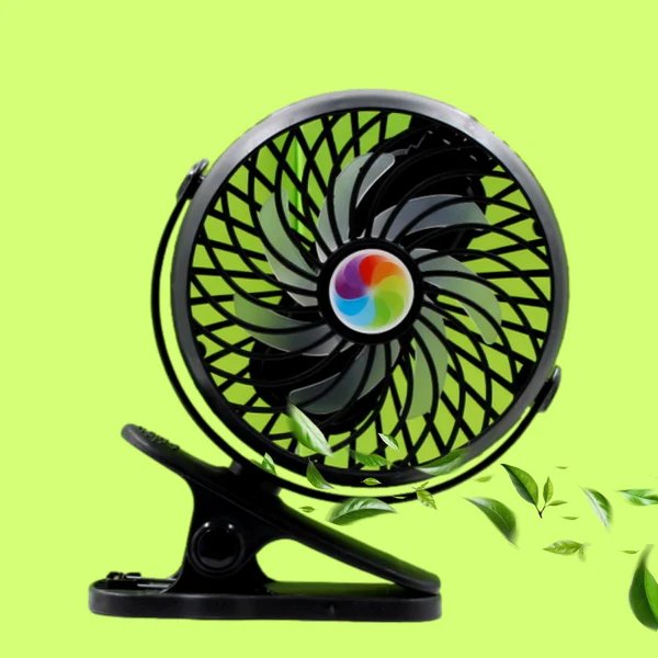Портативний вентилятор Mini Fan на прищепці,Чорний