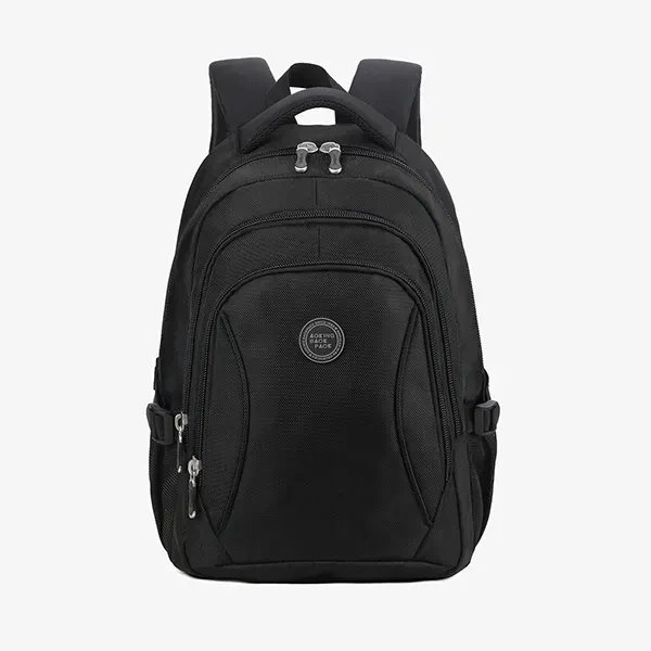 Чорний міський універсальний рюкзак Justpack з ортопедичною спинкою та кишенею антикрадій для ноутбука до 17 дюймів