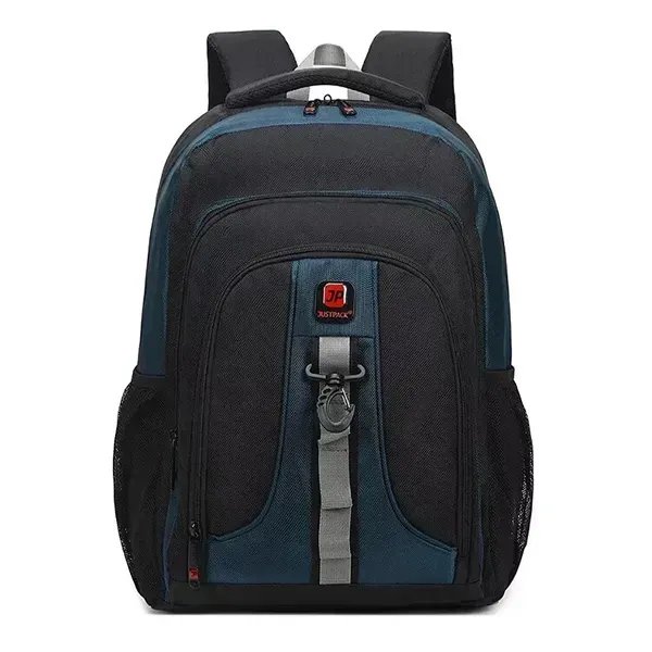 Зручний міський темно-синій рюкзак Justpack зі світловідбивними елементами для безпечних поїздок та роботи