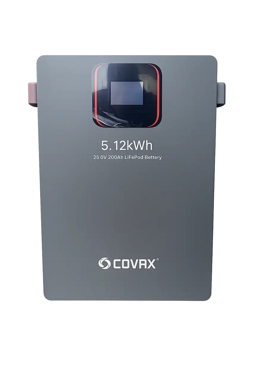 Літієвий акумулятор COVAX LCV19-48100 LiFePO4 (51.2 В, 100 А·год, 5.12 кВт·ч): Надійна BMS, понад 6000 циклів та резерв для будинку!