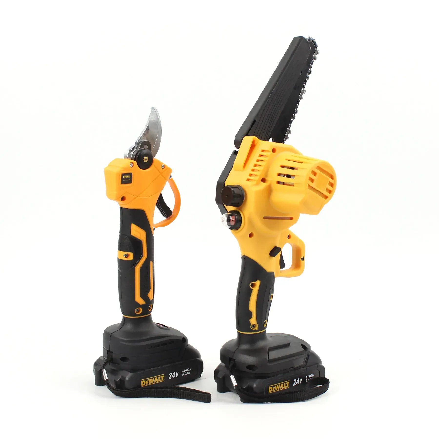 Акумуляторний набір 2в1 DeWalt (пила DCM160N + секатор DCMPP540P1, 24V, 5.0 А·год, кейс): Потужний комплект для догляду за садом!