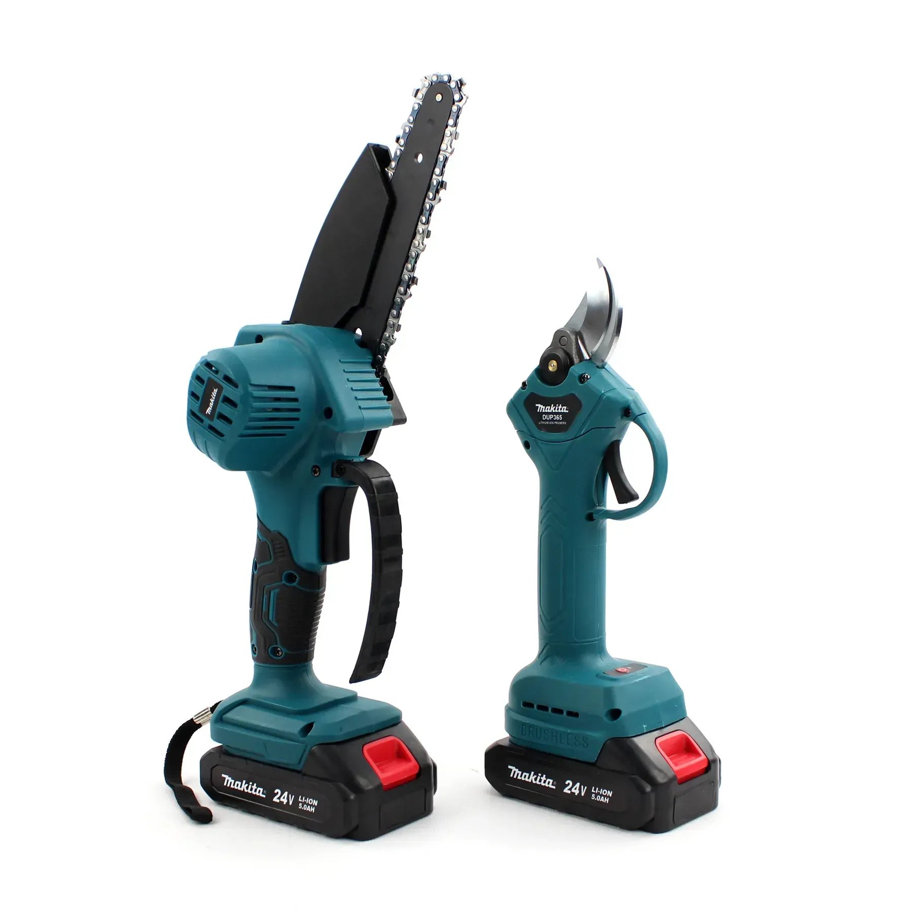 Акумуляторний набір 2в1 Makita (секатор DUP365 + міні-пила DUC155Z, 24V, 5.0 А·год, кейс): Потужний комплект для саду та дачі!