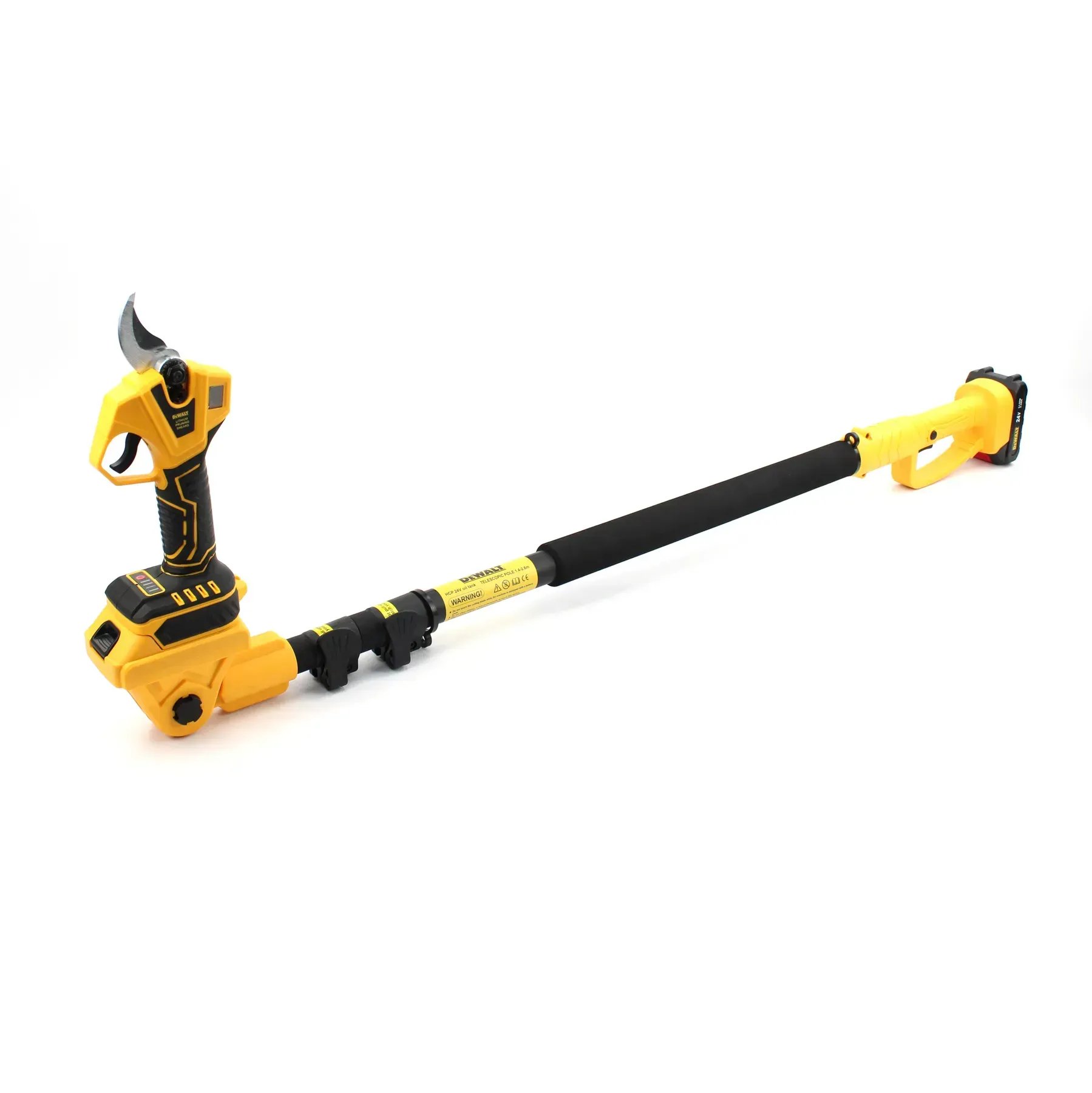 Акумуляторний набір 2в1 DeWalt (секатор DCMPP540P1 Digital + телескопічна штанга 2.6 м, 24V, 5.0 А·год): Професійний догляд за високими деревами!