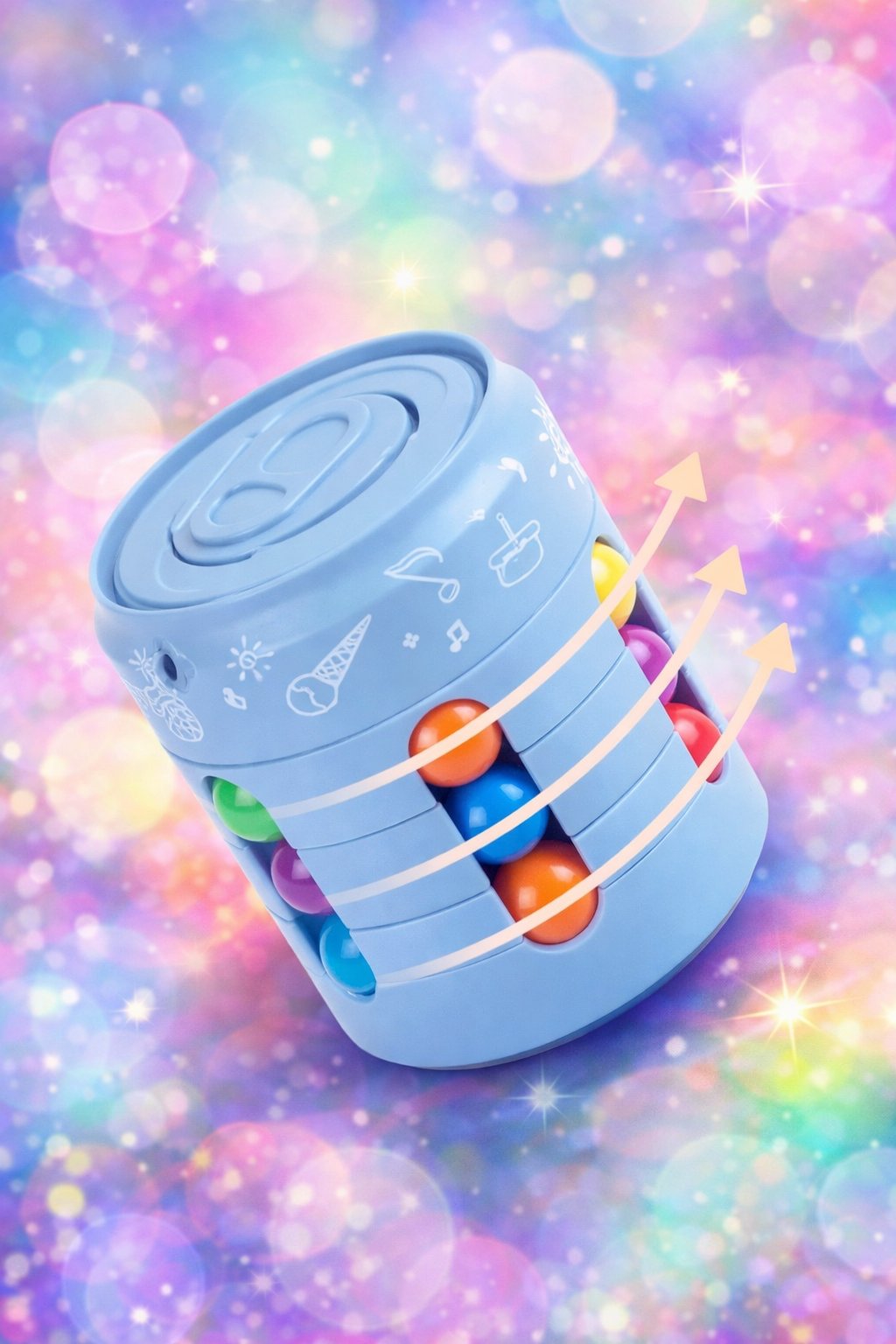 Головоломка банка Cans Spinner Cube блакитна