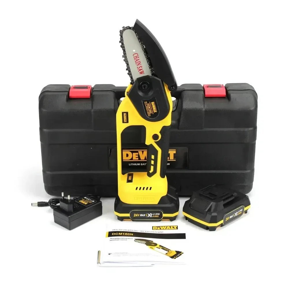 Акумуляторна міні-пила DeWalt DCM160N (24V, 4.0 А·год, шина 15 см): Легкий та маневрений інструмент!