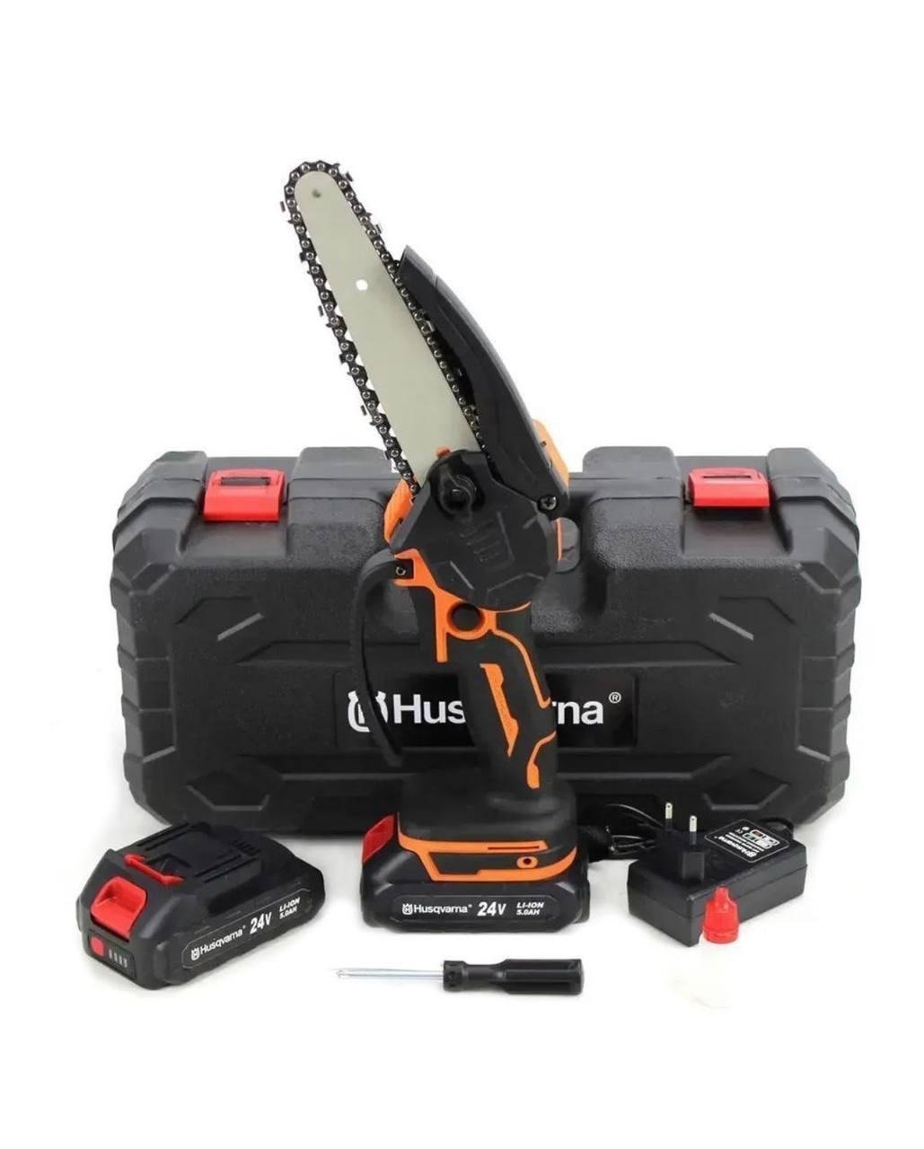 Акумуляторна міні-пила Husqvarna 55iXP SET (24V, 5.0 А·год, шина 15 см, дисплей, автозмащення): Інтелектуальний контроль та висока потужність!