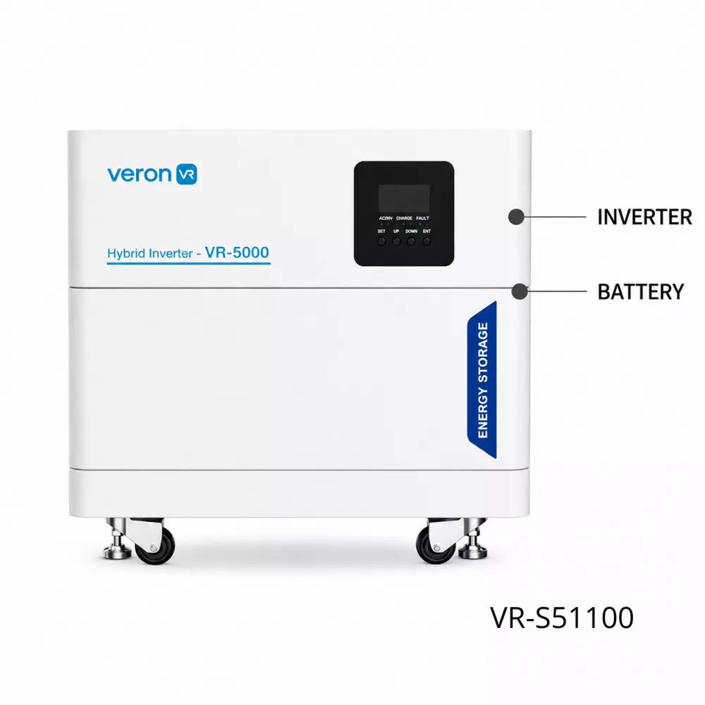 Акумуляторна батарея VR-S51100 48V / 51.2V 100Ah 5 kWh (LiFePO4, BMS): Потужне модульне джерело резервного живлення!