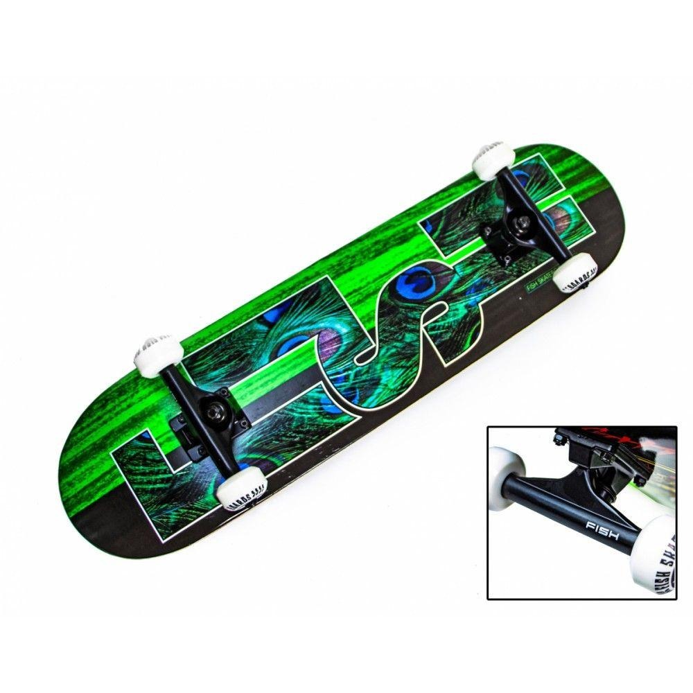 Скейтборд Fish Skateboard 3108: Професійна якість для впевнених райдерів,Green Peafowl