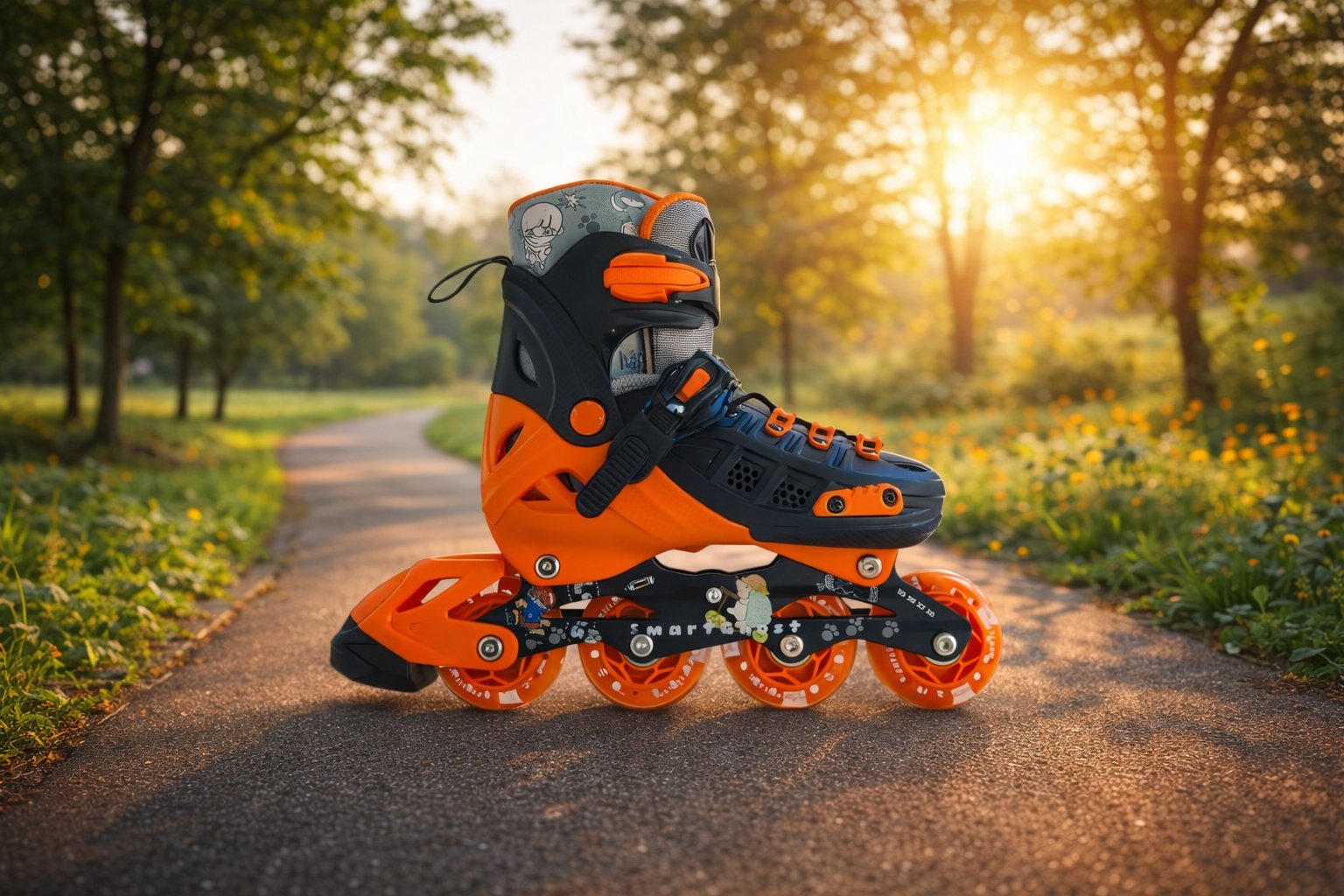 Дитячі розсувні ролики Smart Ghost STL155: Максимальний захист та інноваційна фіксація,Помаранчеві