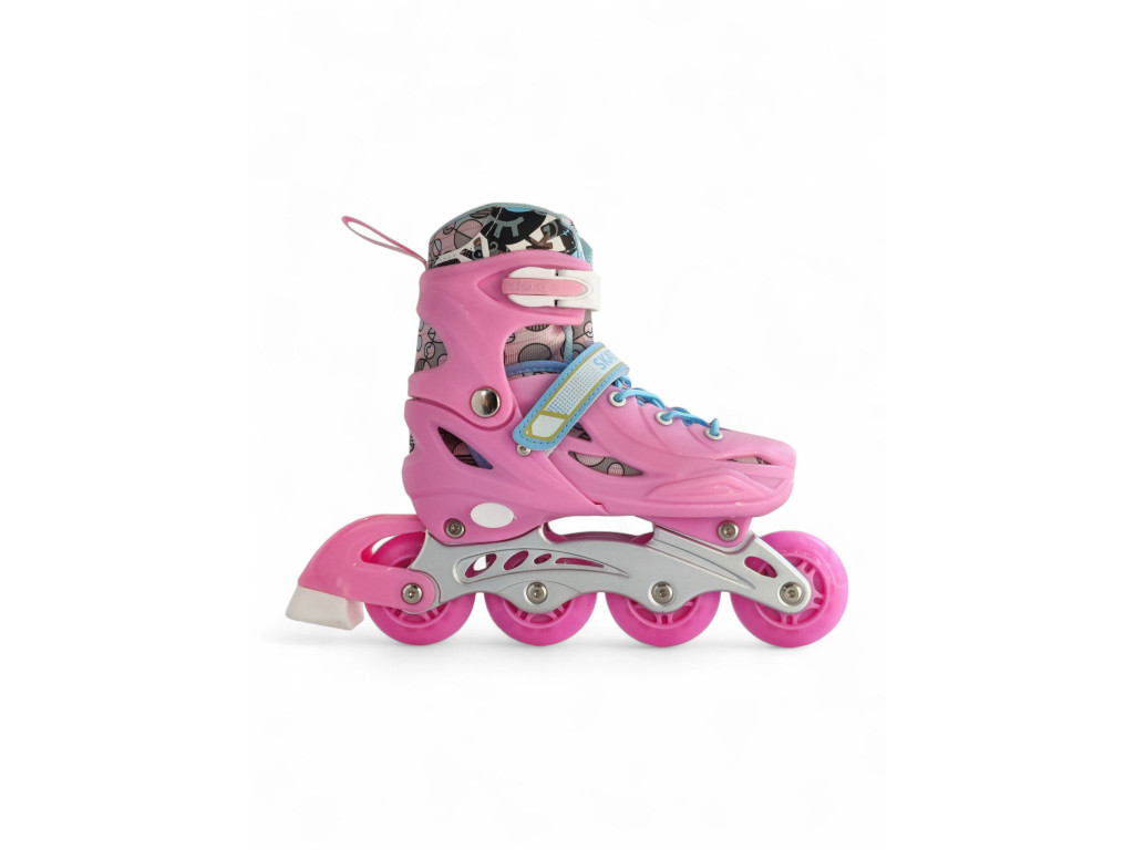 Дитячі роликові ковзани розсувні Skates Inline K239A: Сяючий драйв та надійна конструкція,Рожеві